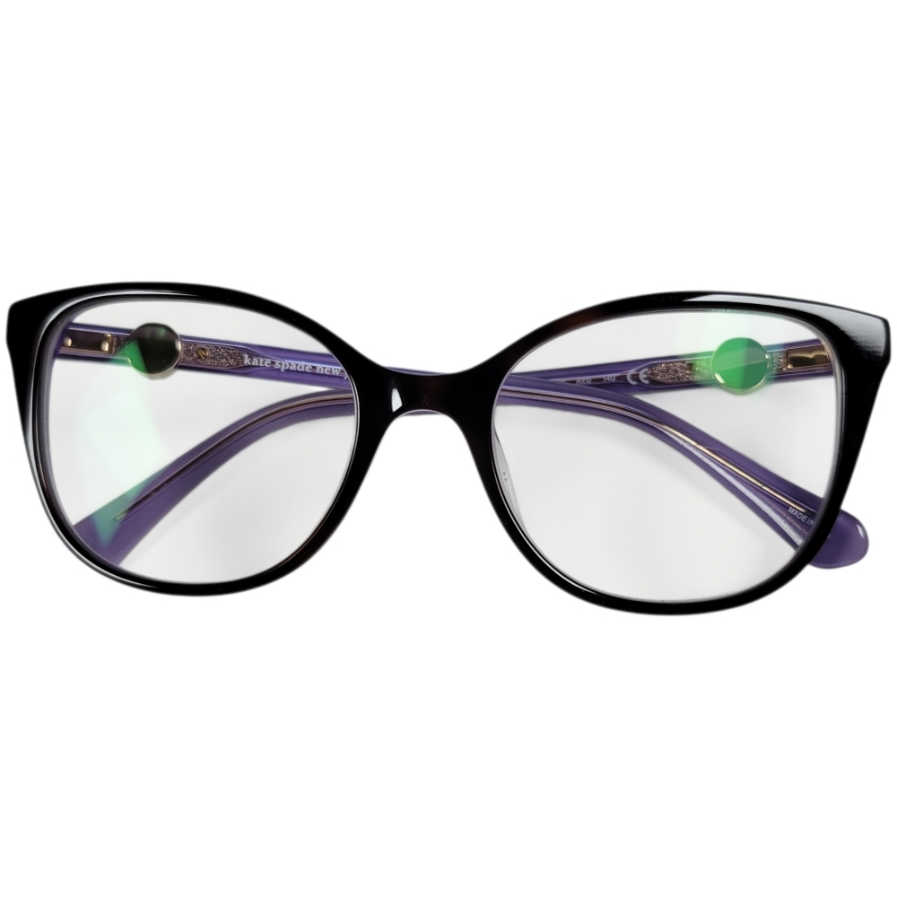Kate Spade Taya Eyeglasses Frames ONLY Womens 52-18-140 Cat Eye Purple Tortoise